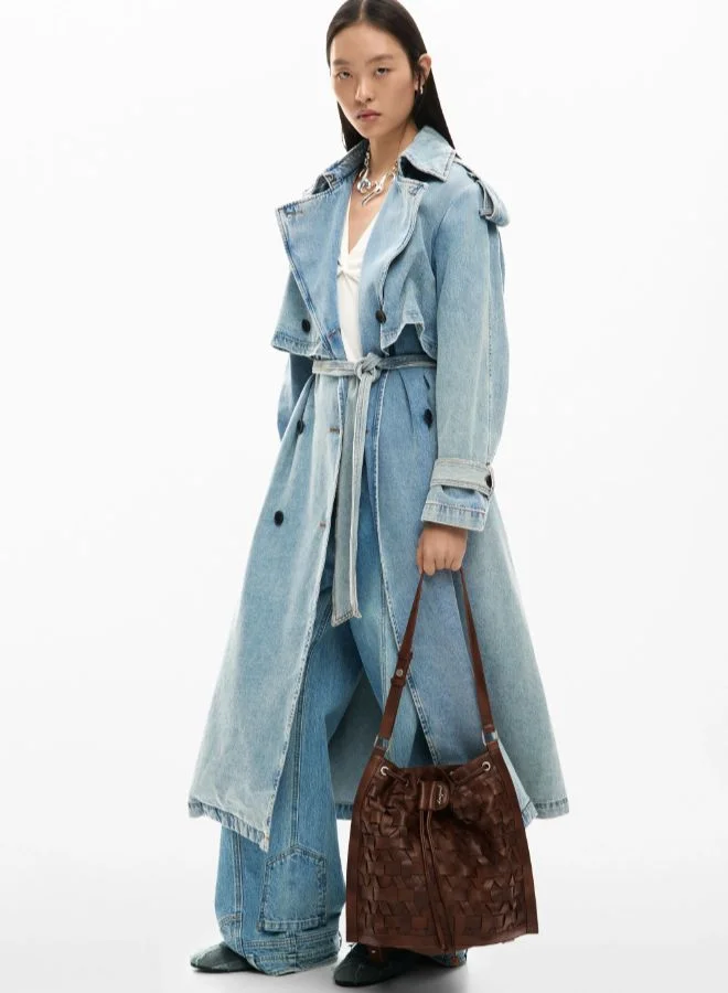 ديسيجوال حقيبة ظهر متوسطة المضفر مع حبل سحب